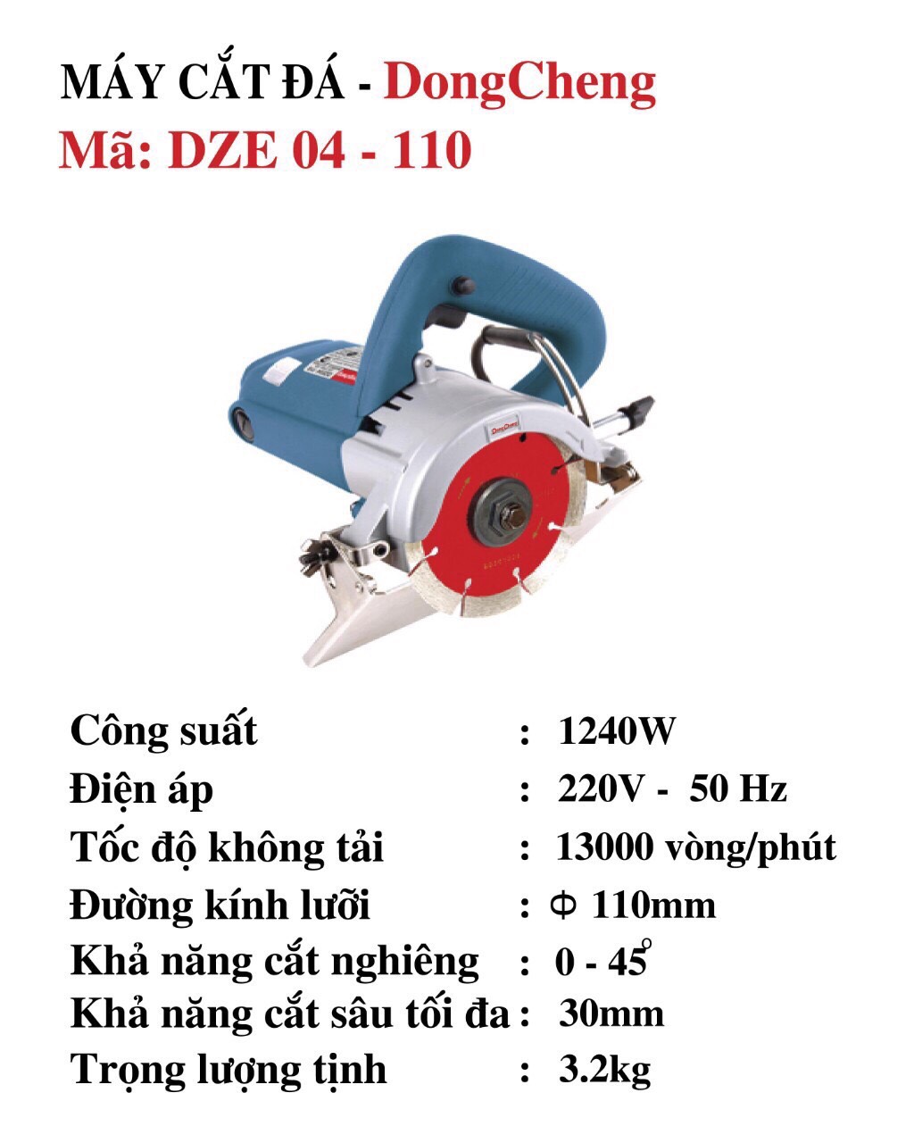 Máy cắt gạch Dongcheng DZE04-110