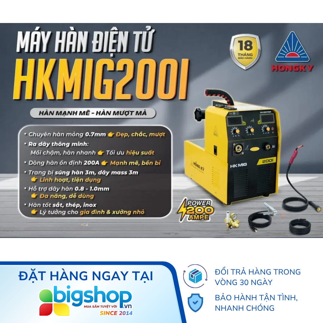 Máy hàn MIG Hồng Ký Master HKMIG200I