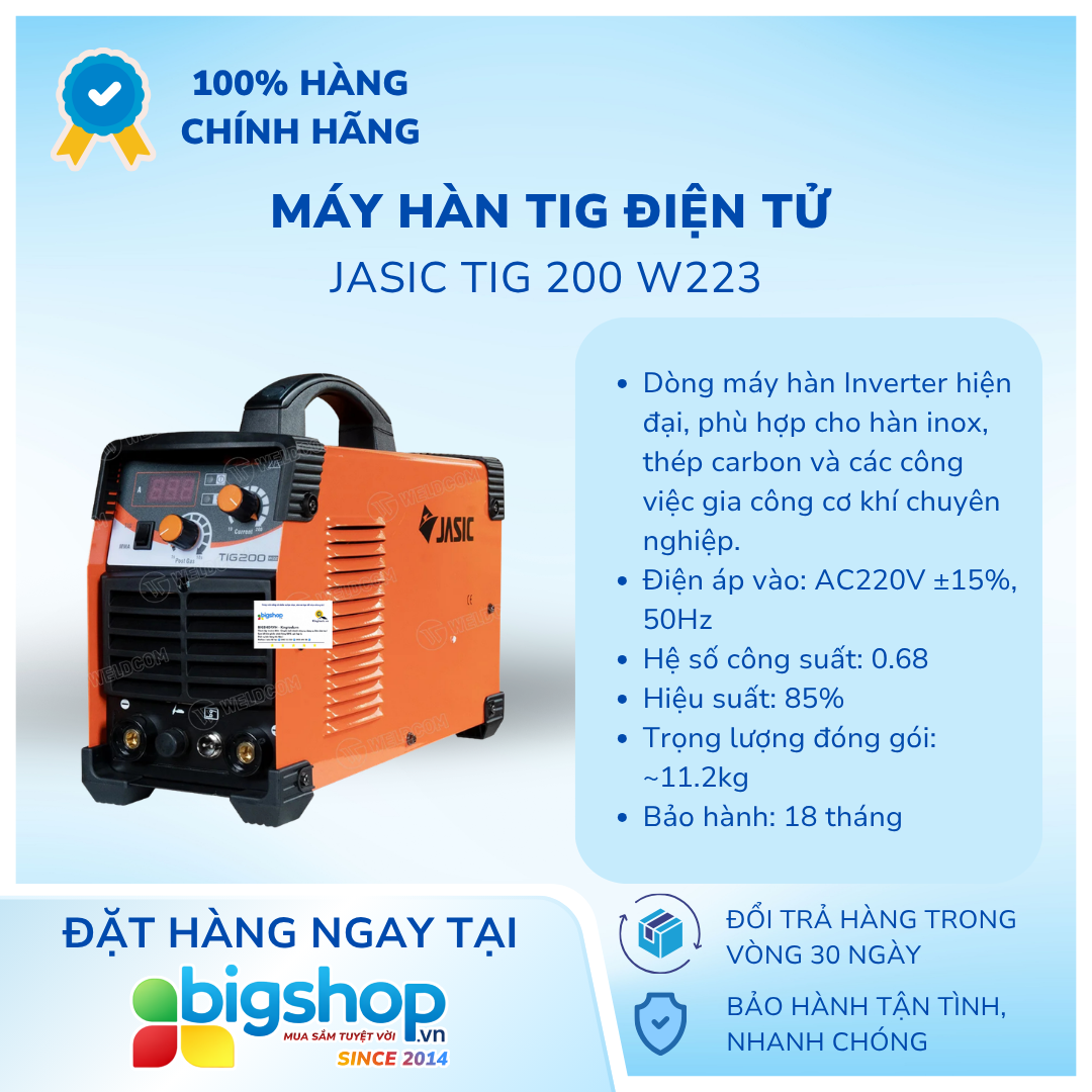 Máy hàn TIG điện tử JASIC TIG 200 W223