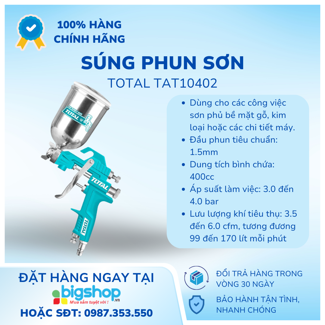 Bình phun sơn Total TAT10402 400cc