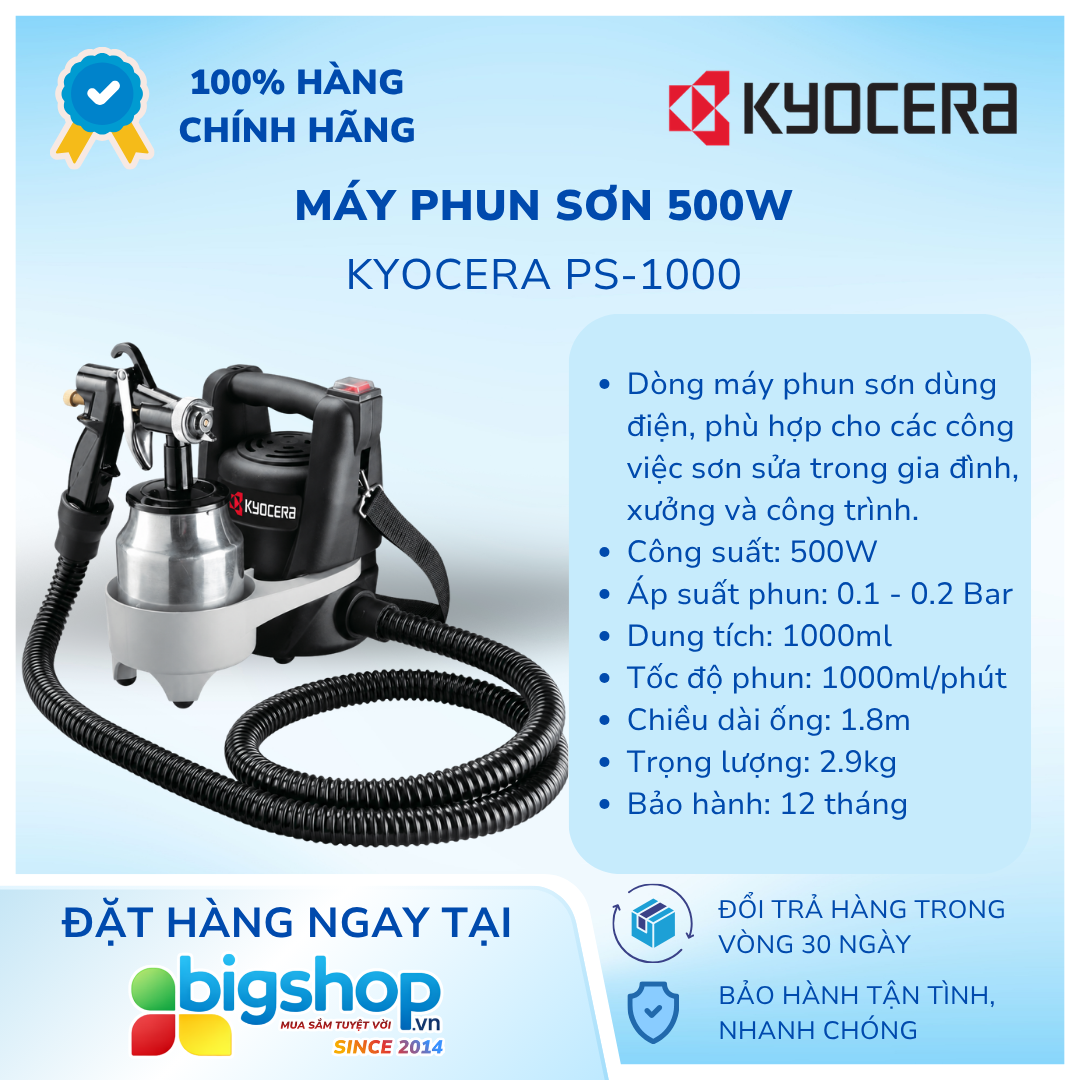 Máy phun sơn KYOCERA PS-1000 (Công suất 500W)