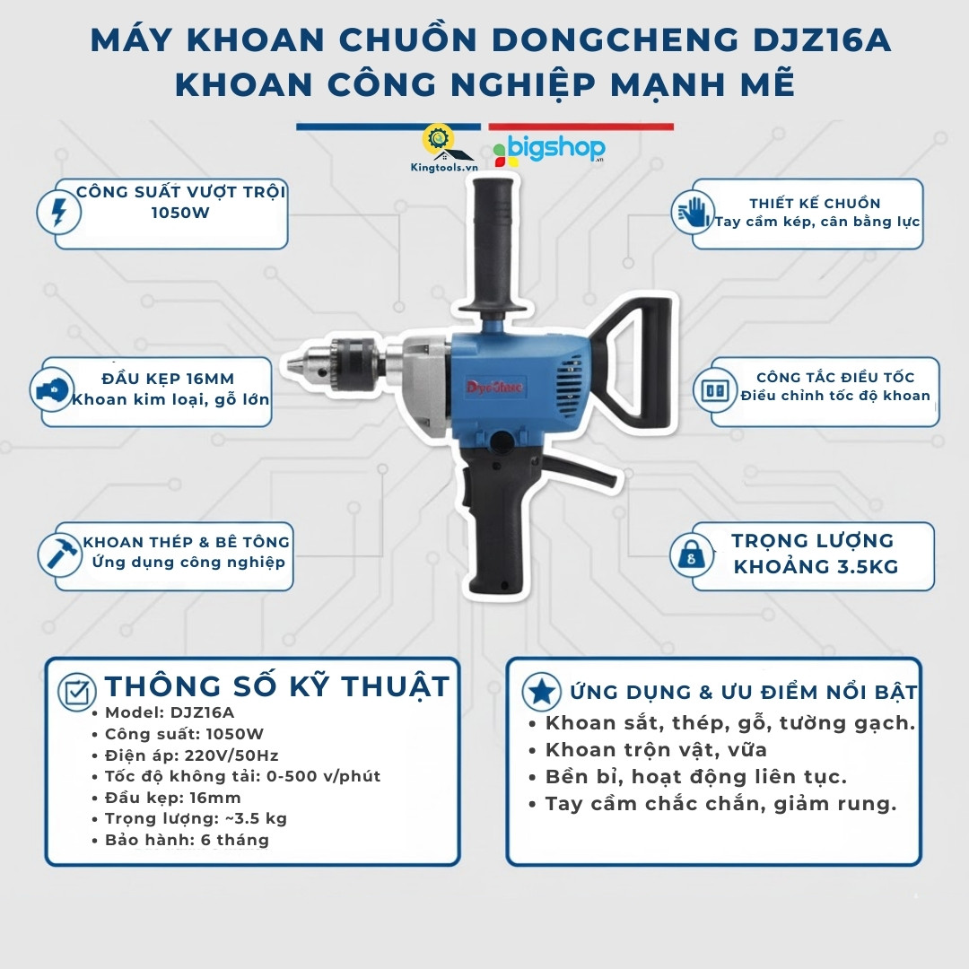 Máy Khoan Chuồn Dongcheng DJZ16A