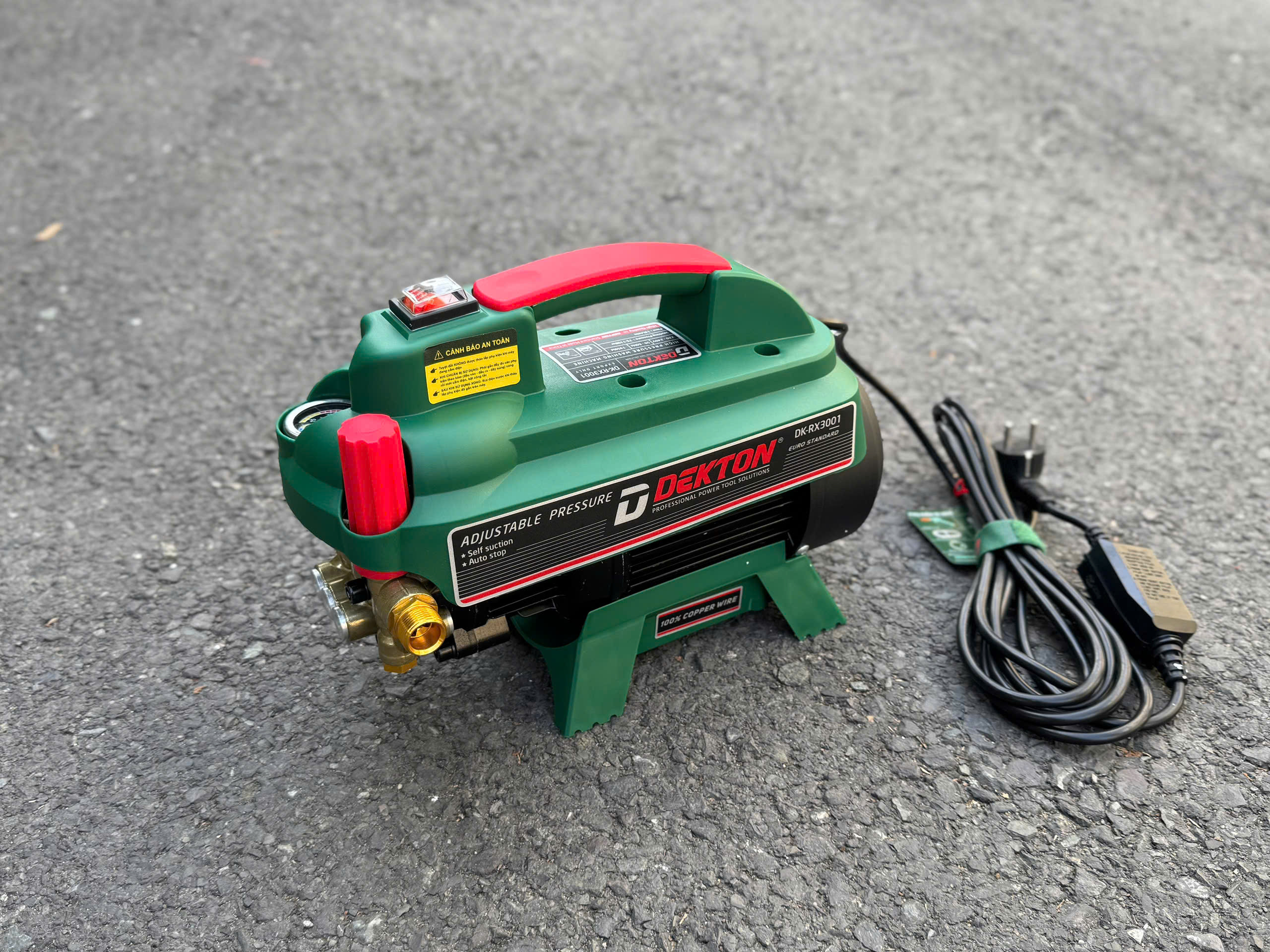 Máy Rửa Xe Áp Lực Lớn (chỉnh áp) DEKTON DK-RX3001 (Màu Xanh)
