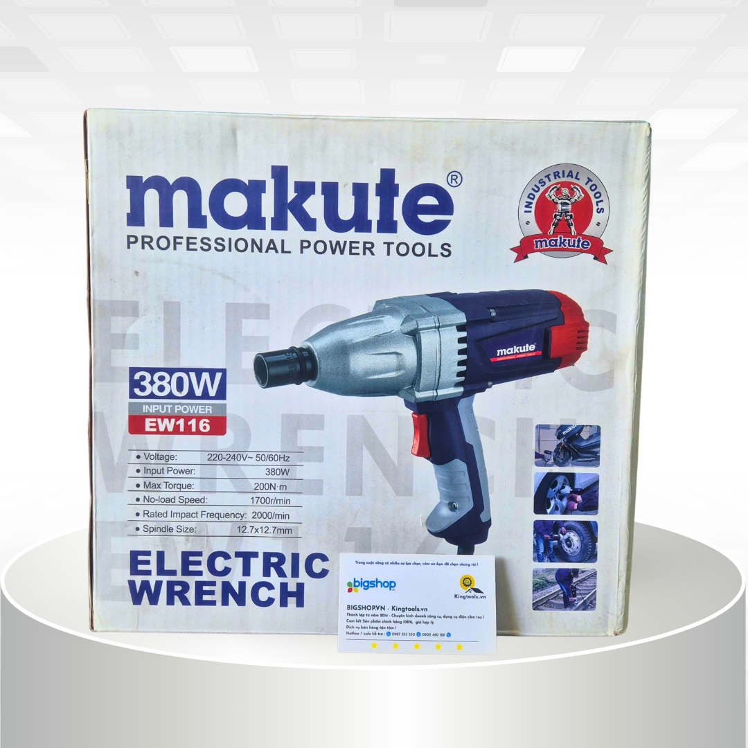 Máy siết bu lông MAKUTE EW116 (CS 380W, 170Nm)