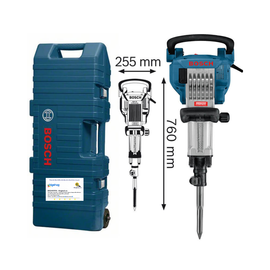 Máy đục phá bê tông 30mm BOSCH GSH 16-30 (Công suất 1750W)
