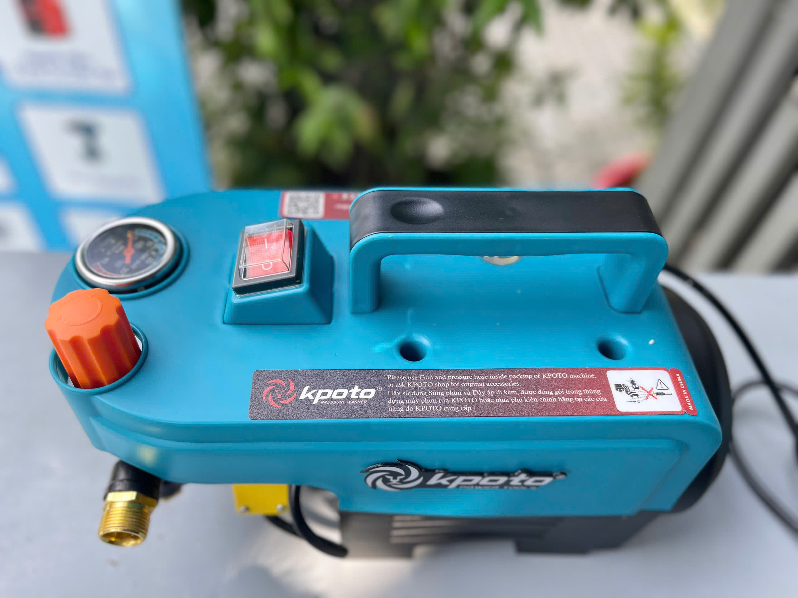 Máy rửa xe, máy xịt rửa KPOTO KP 90A2, có chỉnh áp