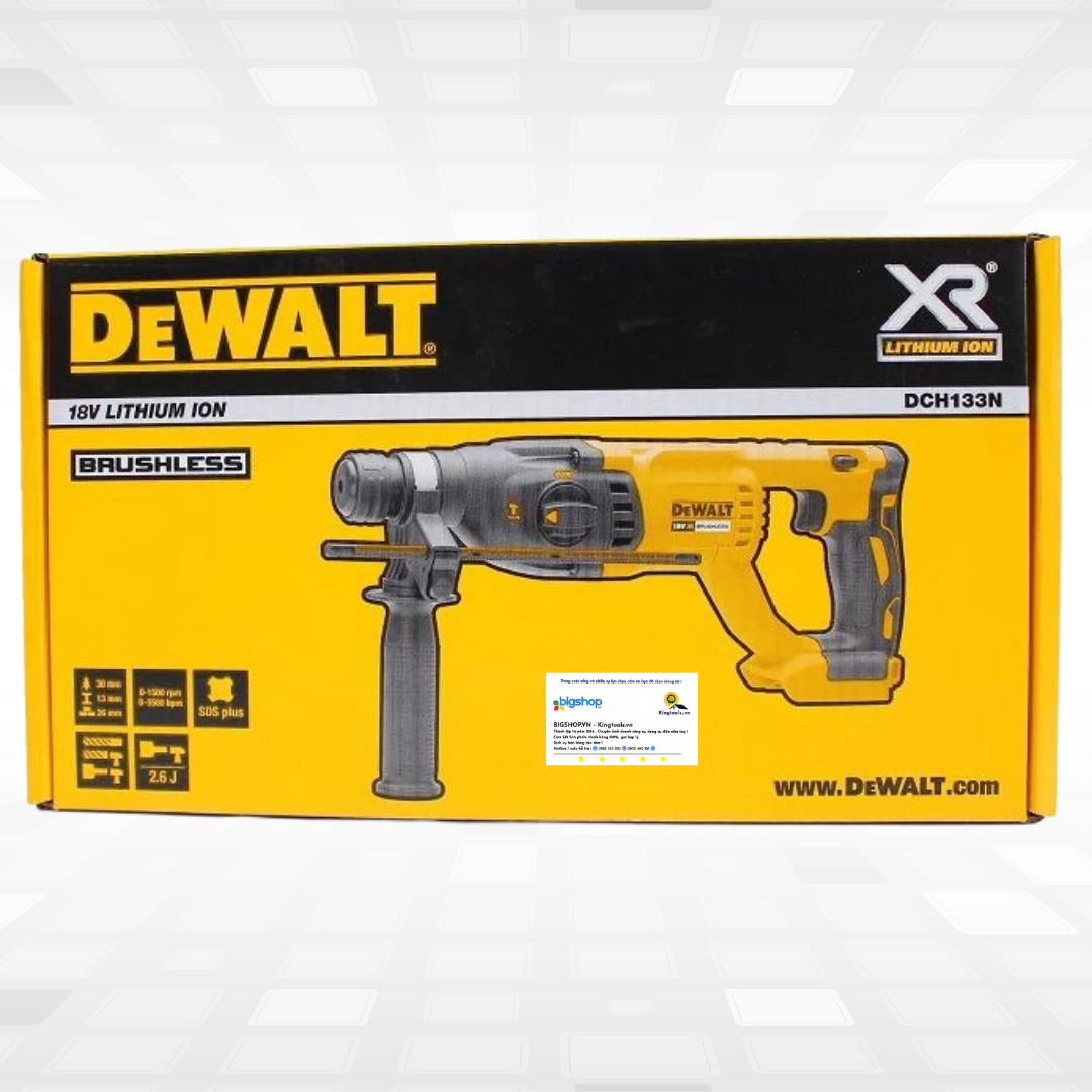 Máy khoan bê tông pin 18V DEWALT DCH133N-KR (Thân máy)