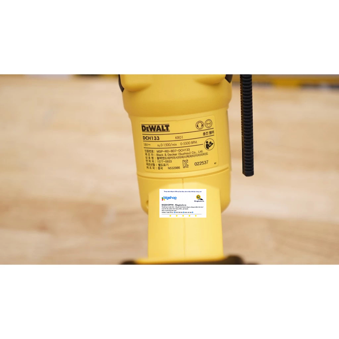 Máy khoan bê tông pin 18V DEWALT DCH133N-KR (Thân máy)