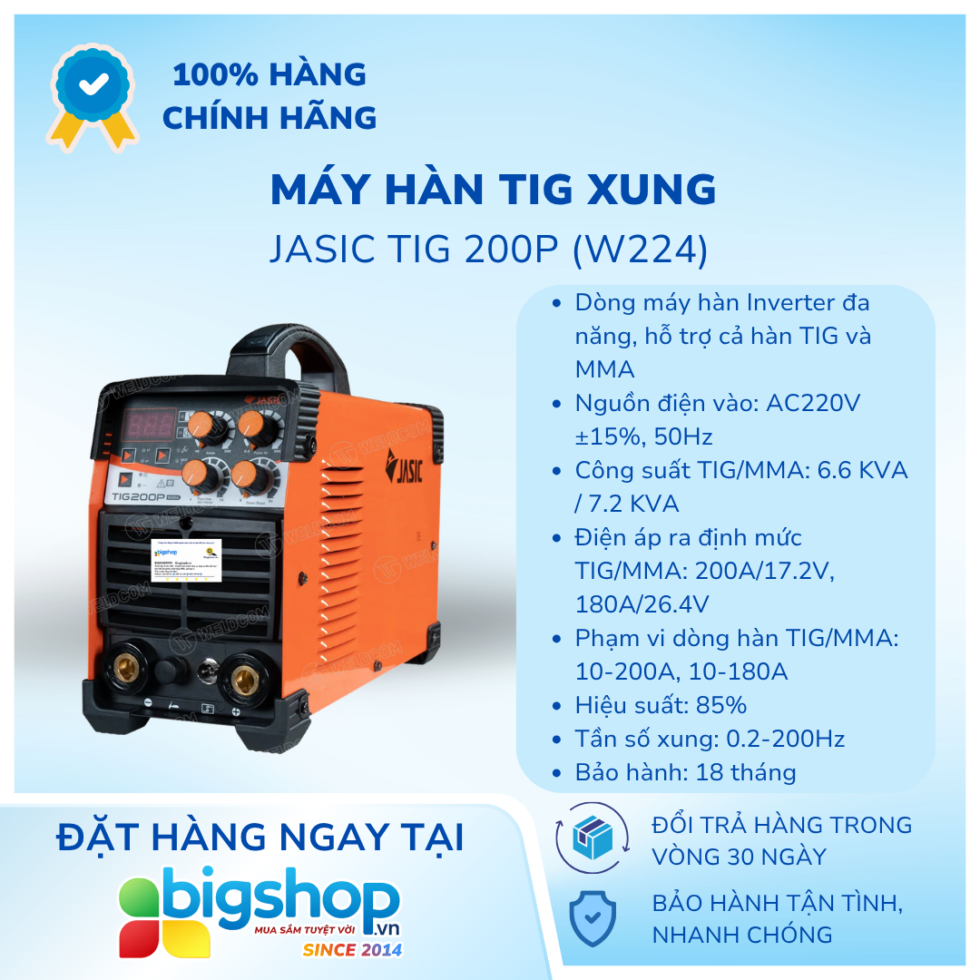 Máy hàn TIG xung JASIC TIG 200P (W224)