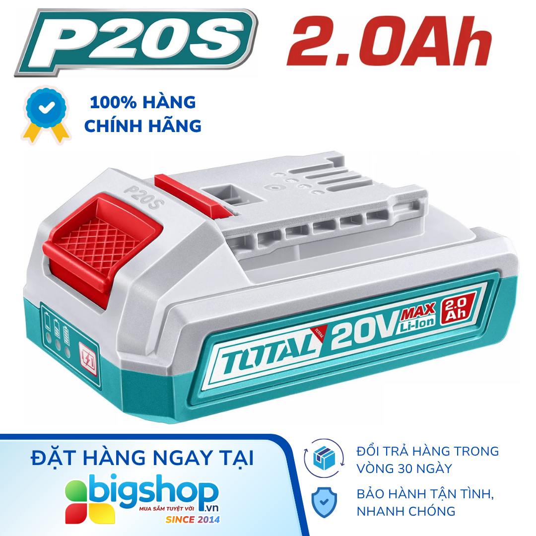 Pin Lithium-Ion P20S TOTAL TFBLI20011 20V/2Ah