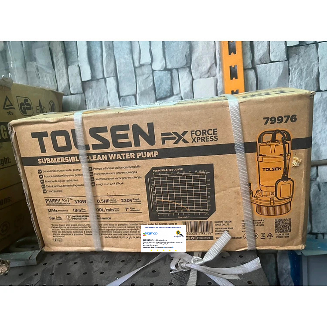 Máy bơm chìm nước sạch TOLSEN 79976 (CS 370W, 0.5HP)