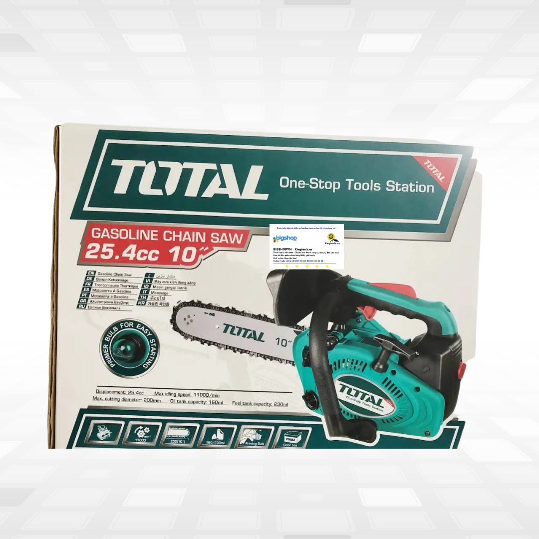 Máy cưa xích xăng TOTAL TG5261011, lam 10 inch