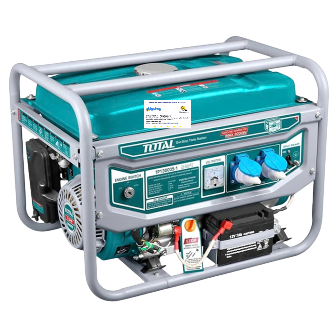 Máy phát điện dùng xăng TOTAL TP130005-1 - CS 3.0kW (Giật nổ - đề)