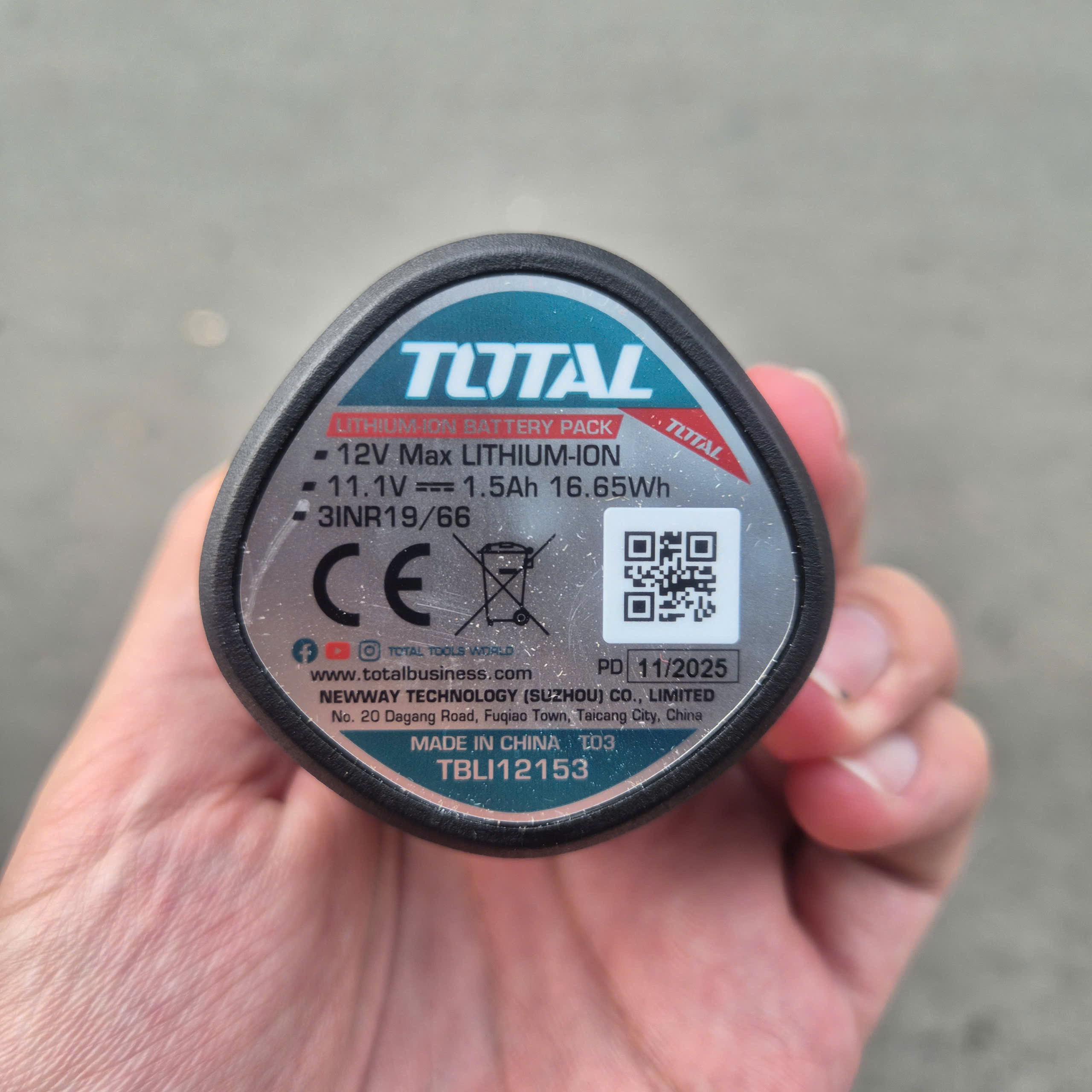 Pin Lithium S12/1.5Ah TOTAL TBLI12153