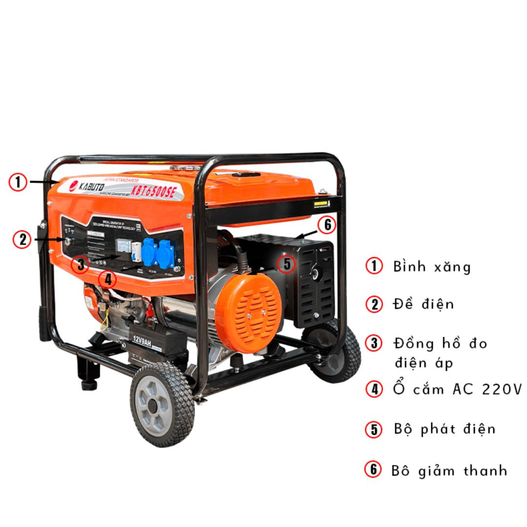 Máy phát điện KABUTO KBT6500SE (5 KW – ĐỀ)