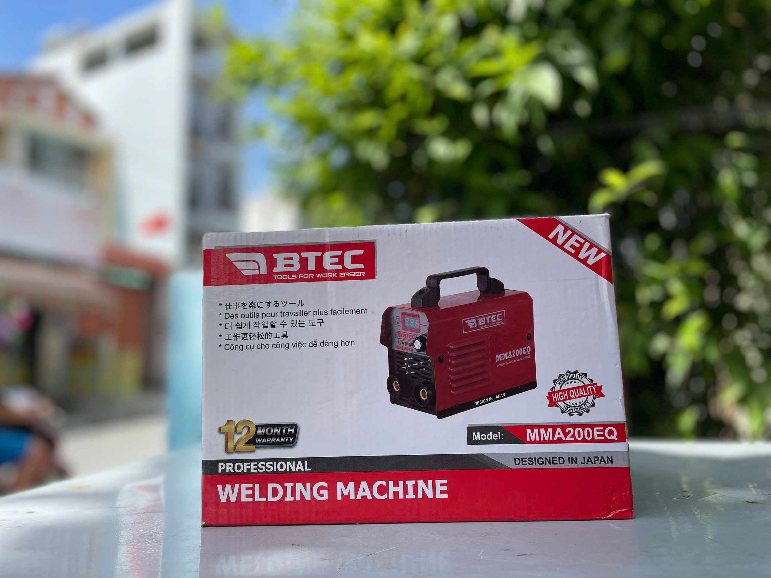 Máy hàn Inverter BTEC MMA200EQ, chuyên hàn que 2.5ly