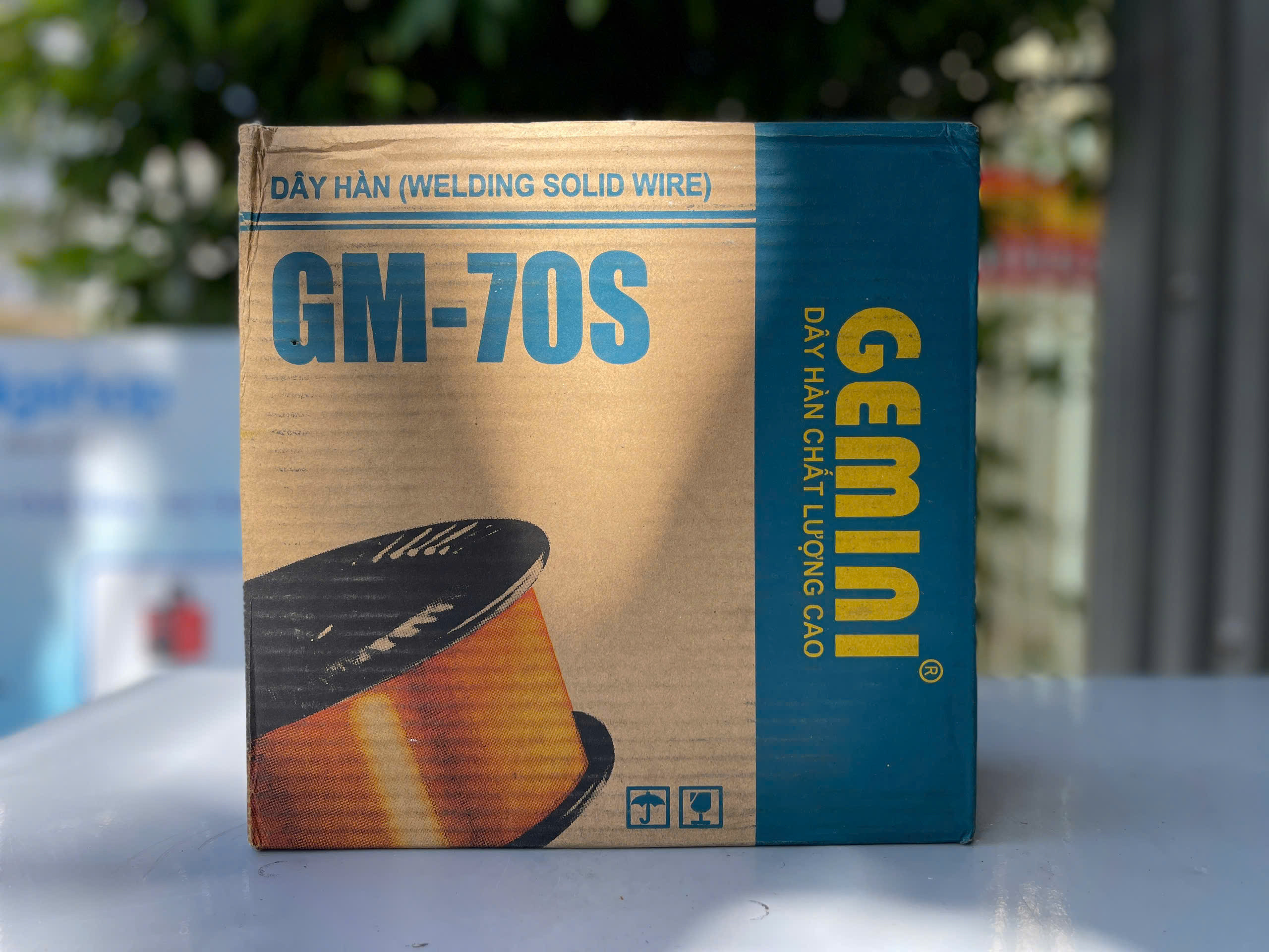 Cuộn dây hàn 1kg,  5kg  siez 0.8mm, 1.0mm không thuốc (dùng khí) GM-70S GEMINI Kim Tín