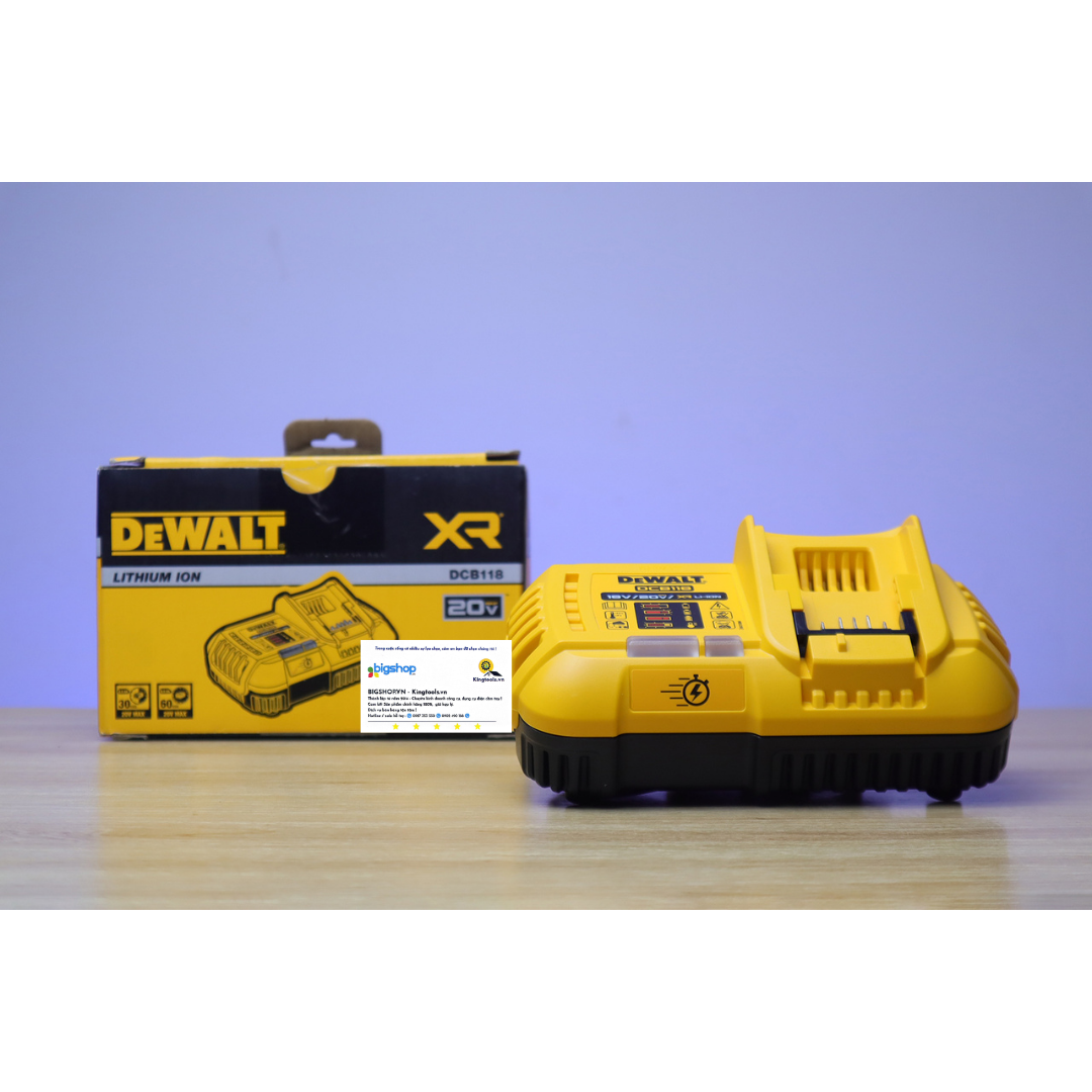 Đế sạc pin DEWALT DCB118-KR (10.8V - 22V)