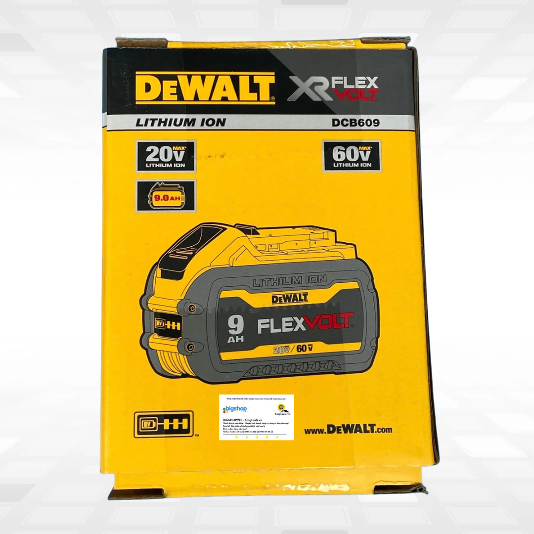 Pin Flexvolt 20V/60V - 9.0Ah DEWALT DCB609-B1