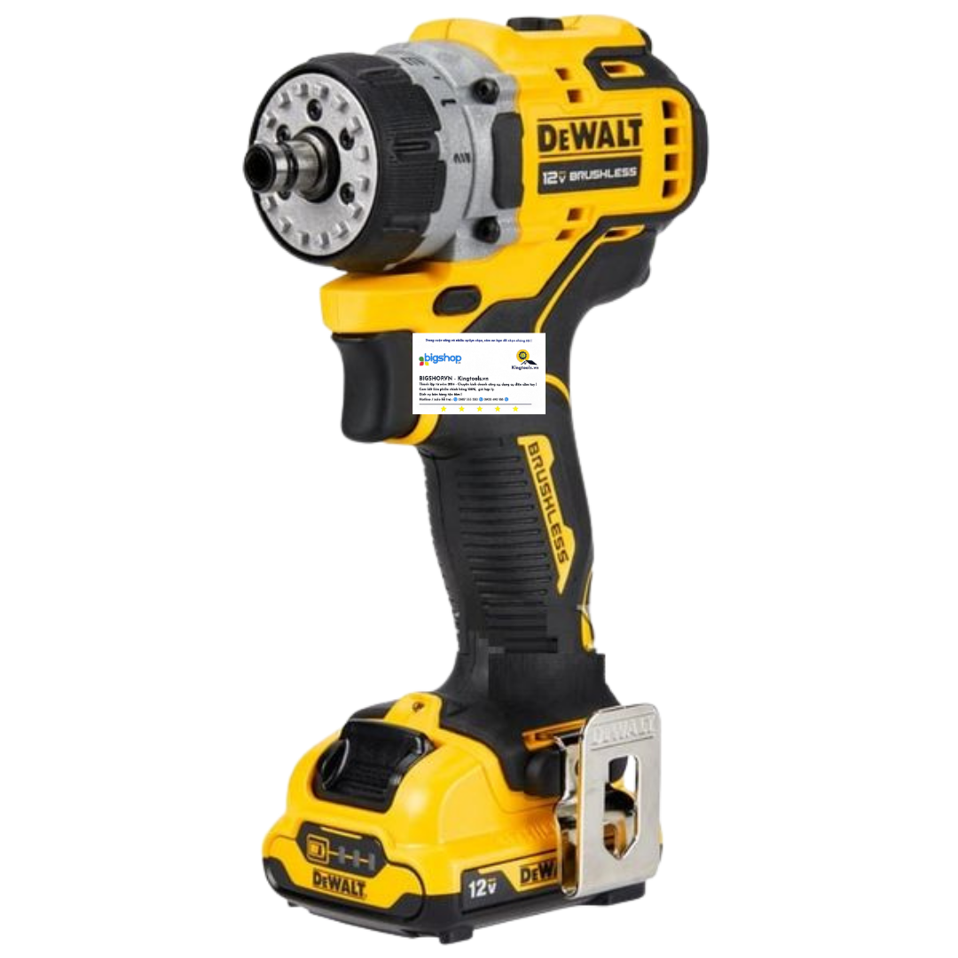 Máy khoan đa năng dùng pin 12V DEWALT DCD703D2-B1 (2 pin 2.0Ah, sạc và 4 đầu kẹp chuyển đổi)