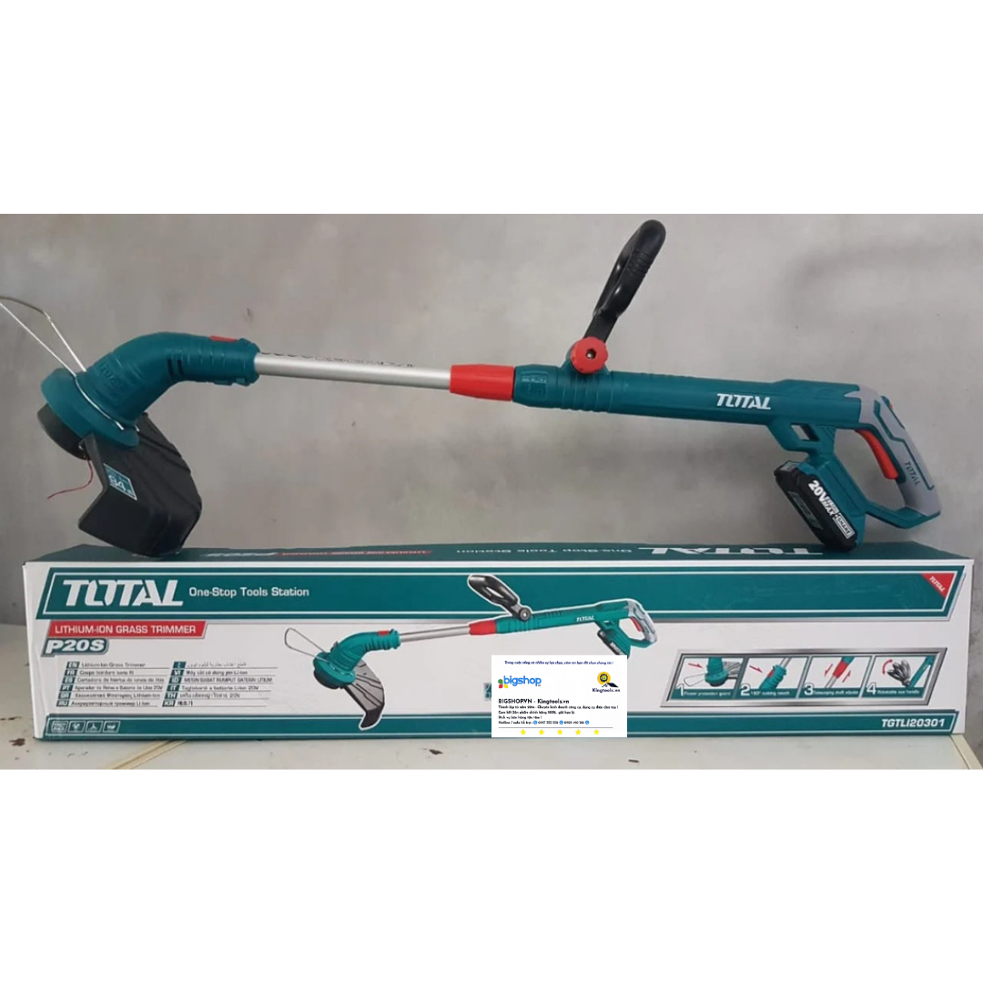 Máy cắt cỏ dùng pin TOTAL TGTLI20301 (1 pin 2.0Ah và 1 sạc)