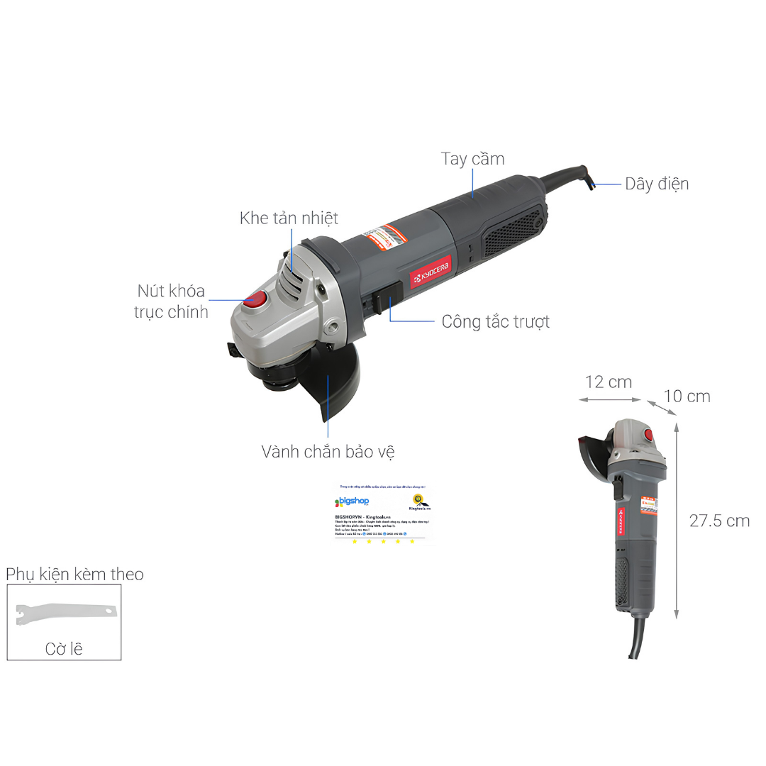 Máy mài góc cầm tay 900W KYOCERA AG1000