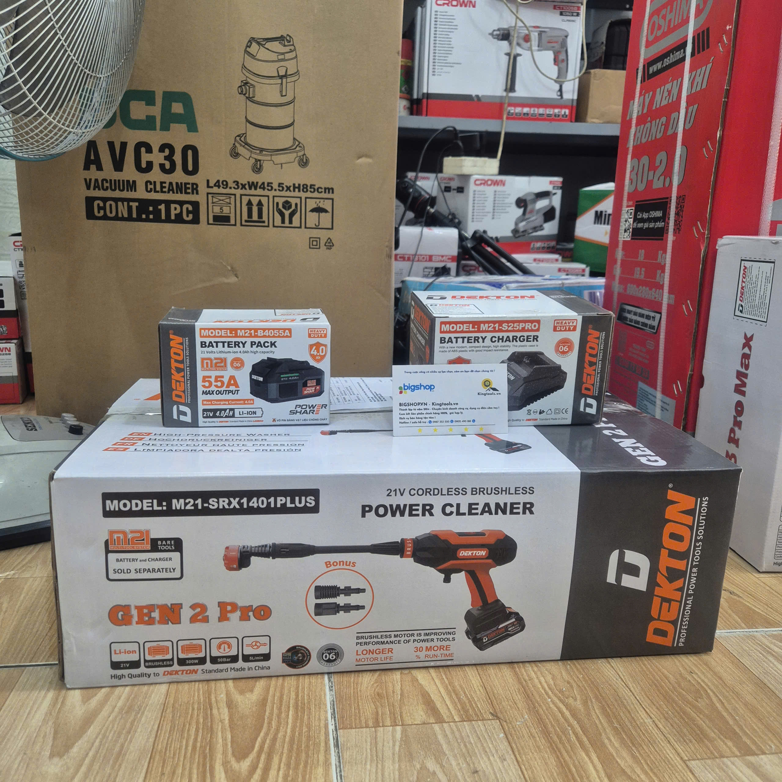 Máy rửa xe pin DEKTON M21-SRX1401PLUS  ( thân máy )