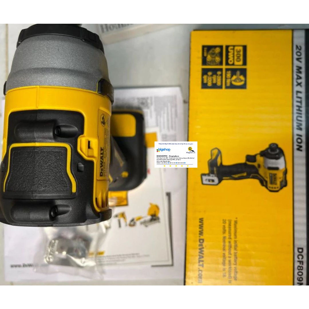 Máy vặn vít dùng pin 18V/20V DEWALT DCF809N-KR - Thân máy (Lực siết 190Nm)