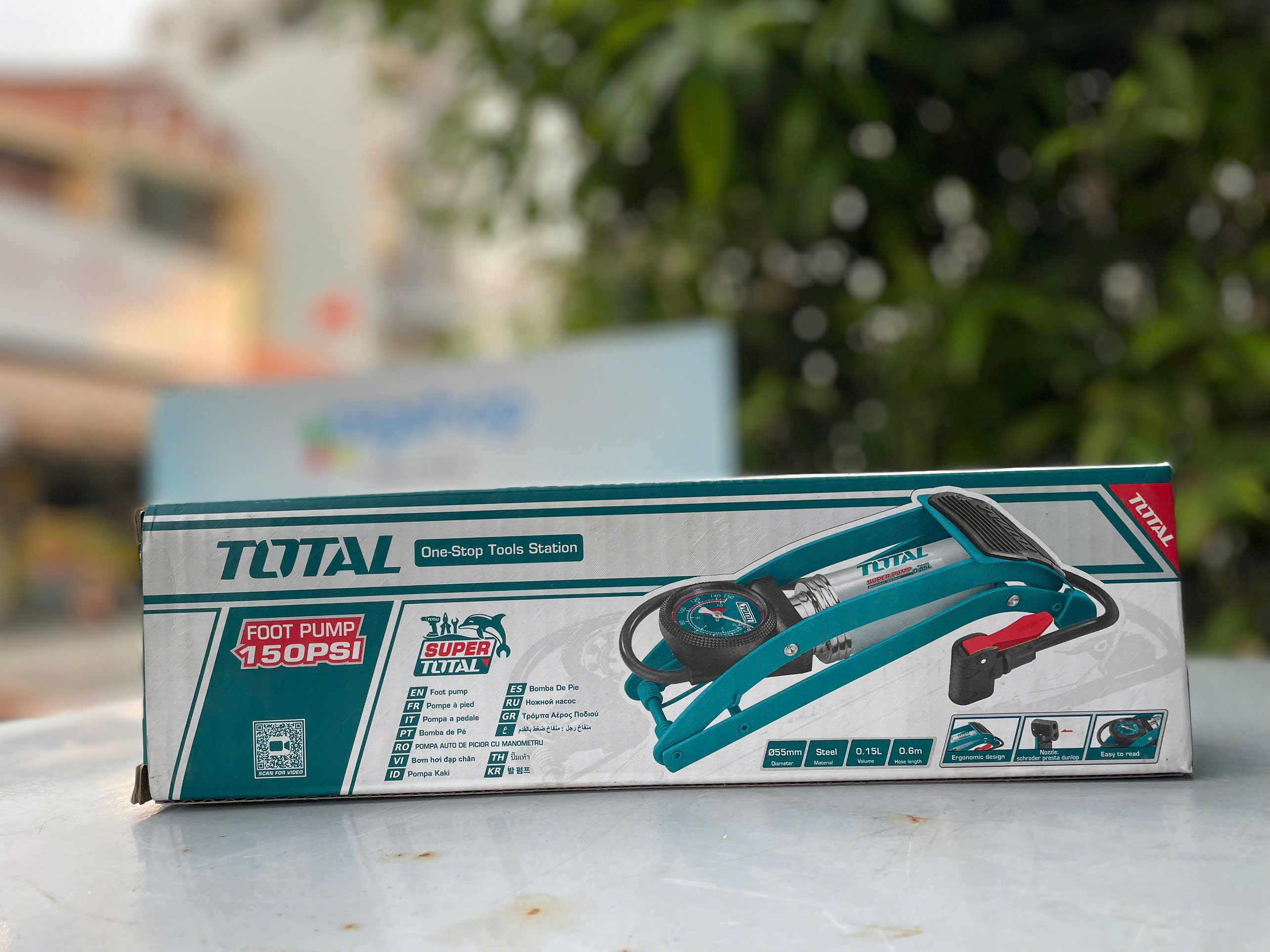 Bơm hơi đạp chân Total TMPP5511, 120 PSI