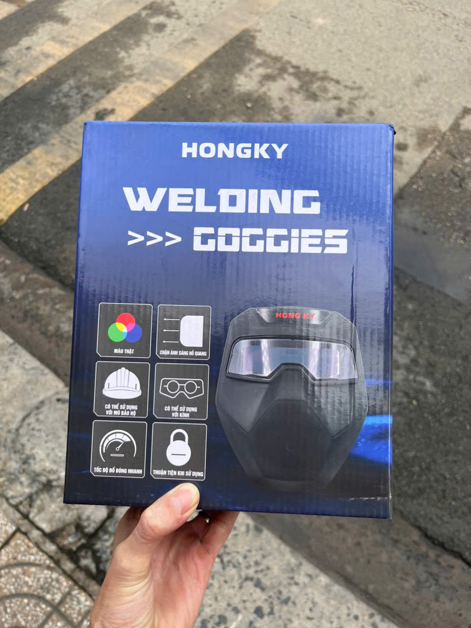 Mặt nạ hàn điện tử tự động điều chỉnh Hồng Ký LY-100R