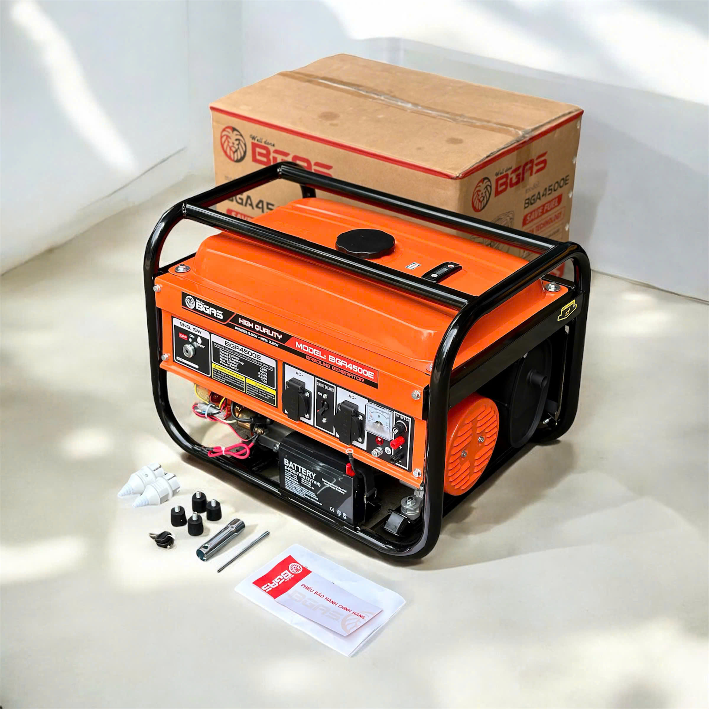 Máy phát điện BGAS BGA4500E, CS 3.2KW (Đề/nổ)