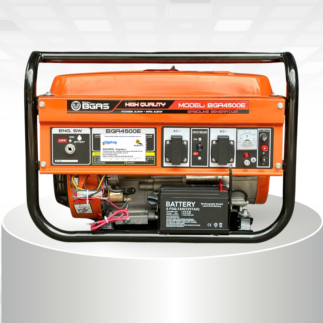 Máy phát điện BGAS BGA4500E, CS 3.2KW (Đề/nổ)