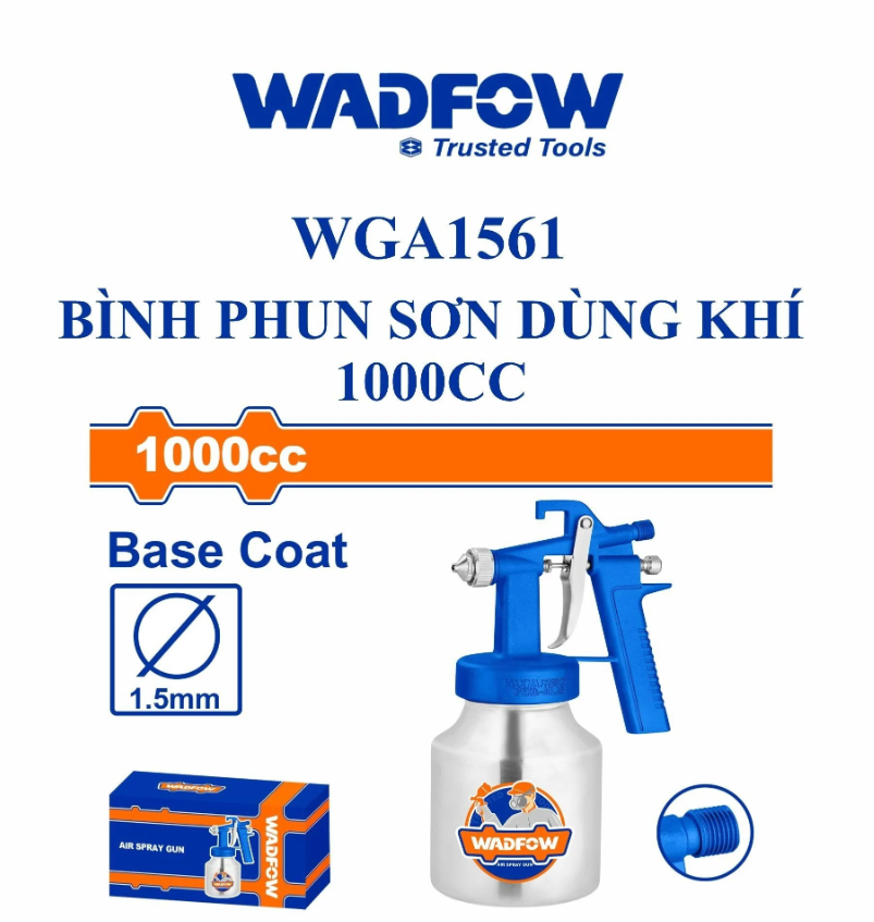 Bình phun sơn dùng khí WADFOW WGA1561 1000cc