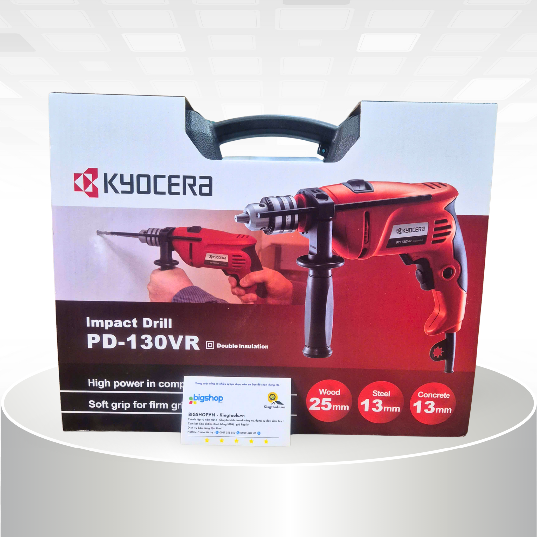 Máy khoan điện cầm tay KYOCERA PD-130VR (Công suất 650W, mũi 13mm)