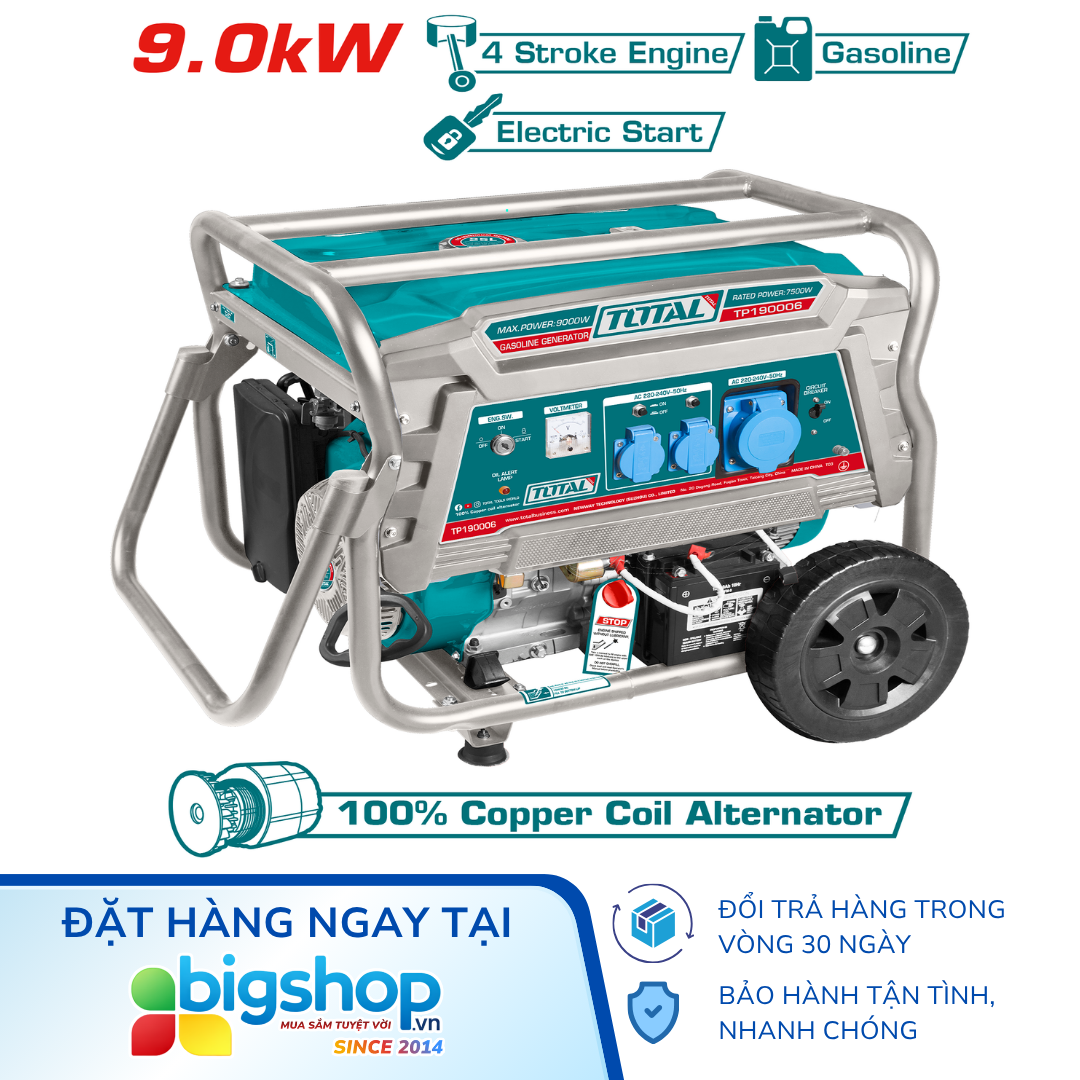 Máy phát điện dùng xăng TOTAL TP190006 - Công suất 9.0kW