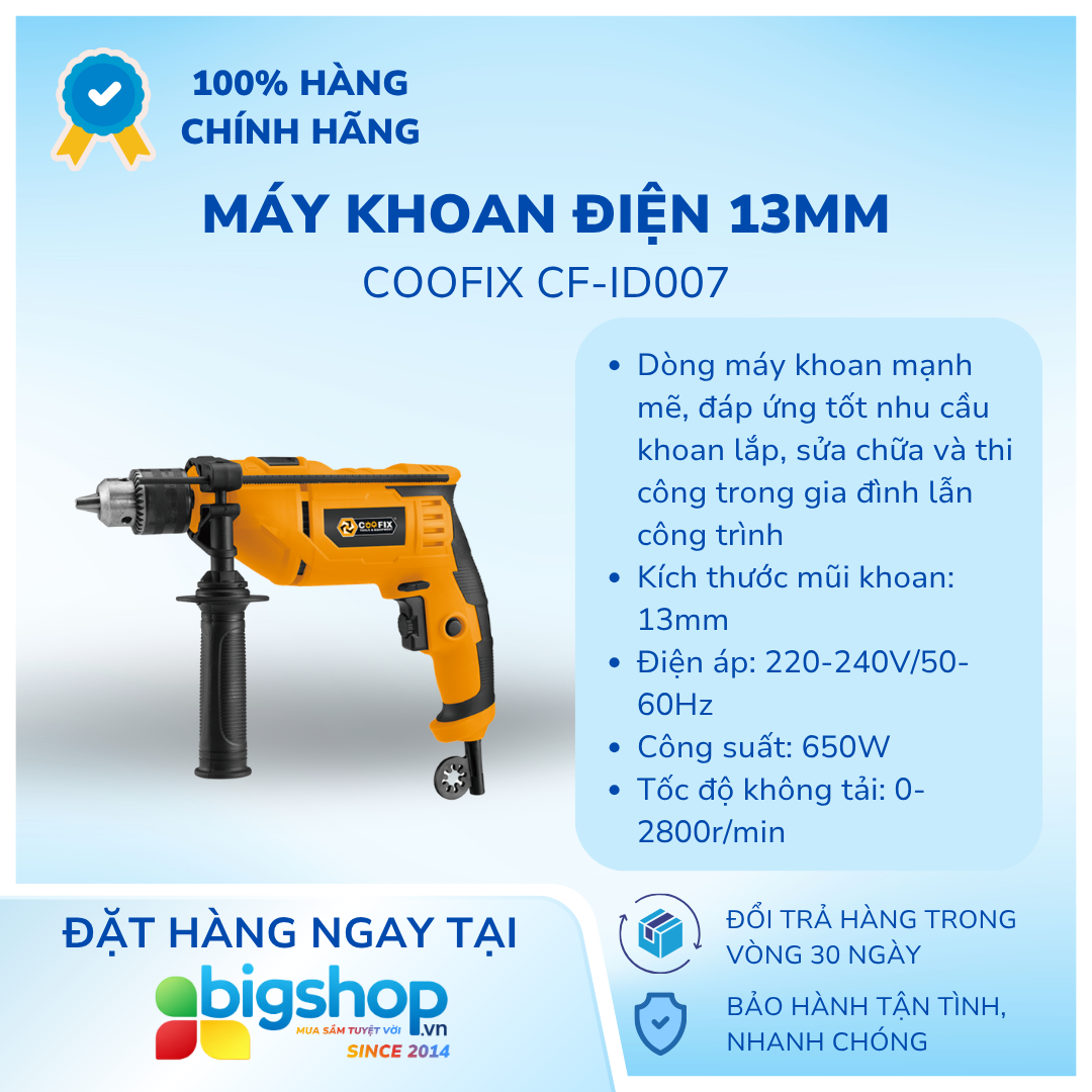 Máy khoan điện Coofix CF-ID007 (CS 650W)