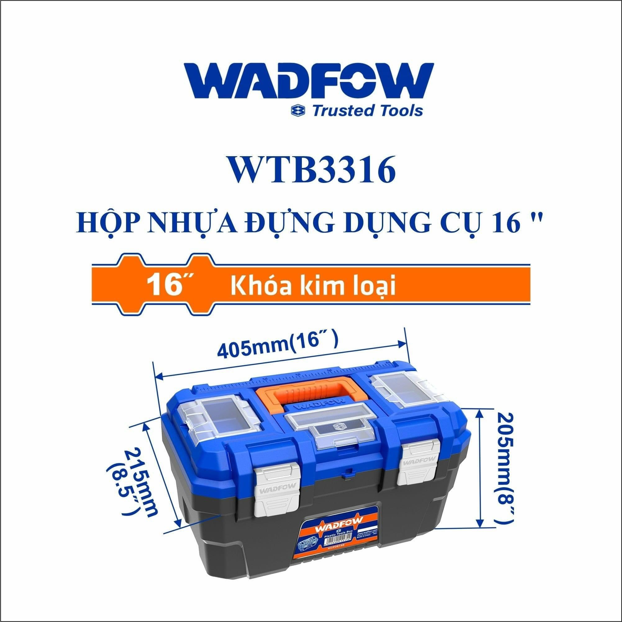 Hộp nhựa đựng dụng cụ 16" WADFOW WTB3316