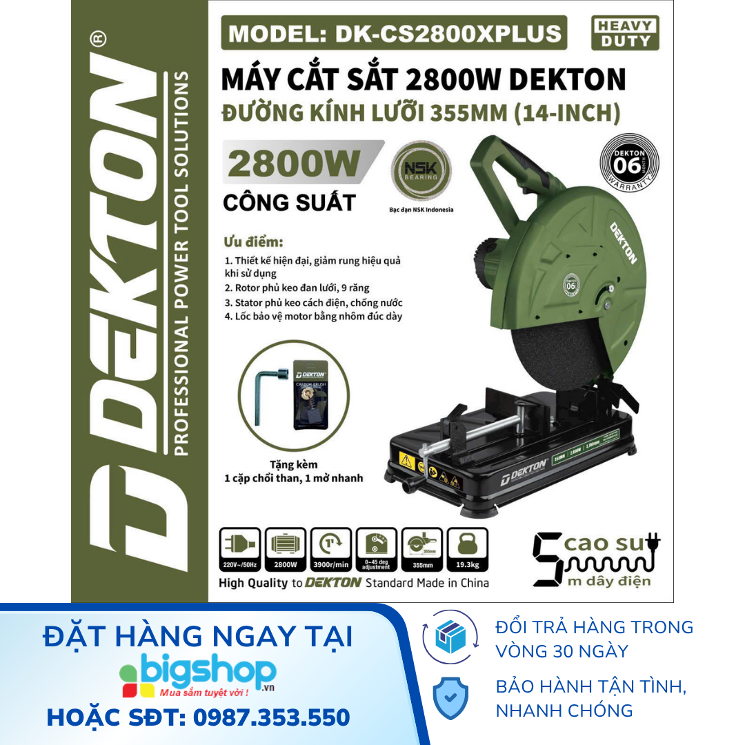 Máy Cắt Sắt Dekton DK-CS2800XPLUS 2800W