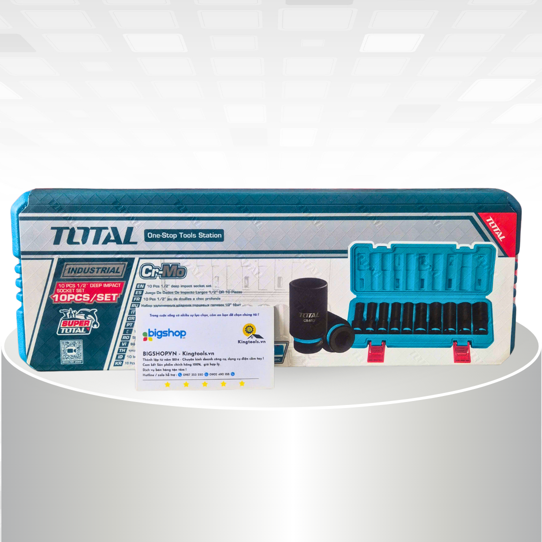 Bộ 10 đầu tuýp Deep Impact DR 1/2 inch TOTAL THKISD12102L