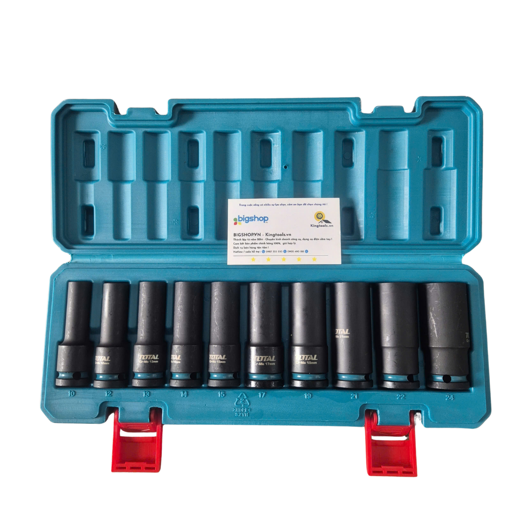 Bộ 10 đầu tuýp Deep Impact DR 1/2 inch TOTAL THKISD12102L
