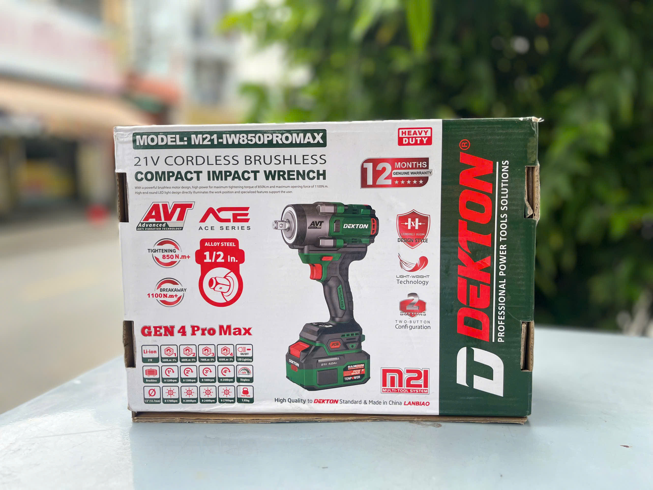   Thân máy khoan bu lông dùng pin 21V Dekton M21-IW850PROMAX