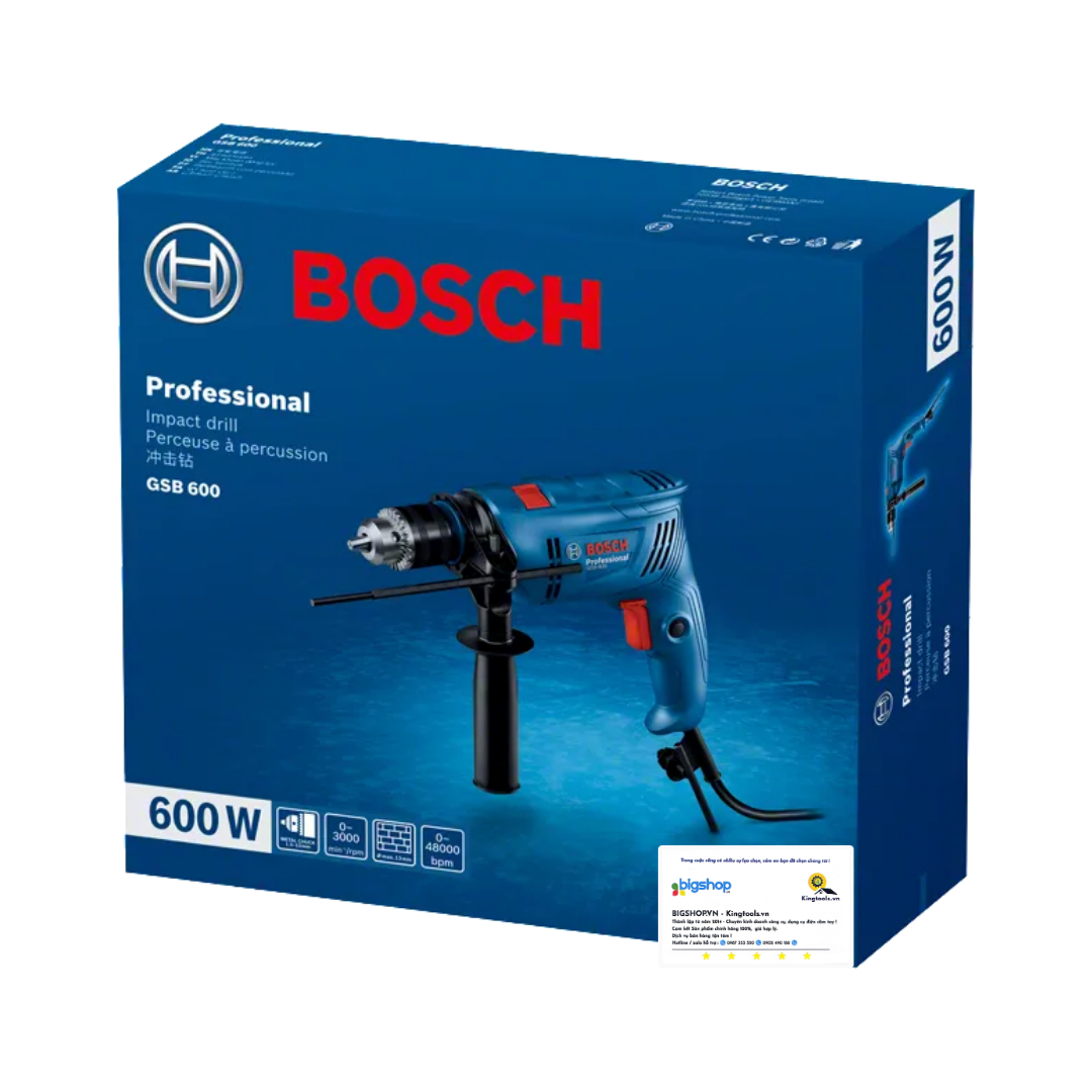 Máy khoan động lực 600W Bosch GSB 600 (Set 100 phụ kiện)
