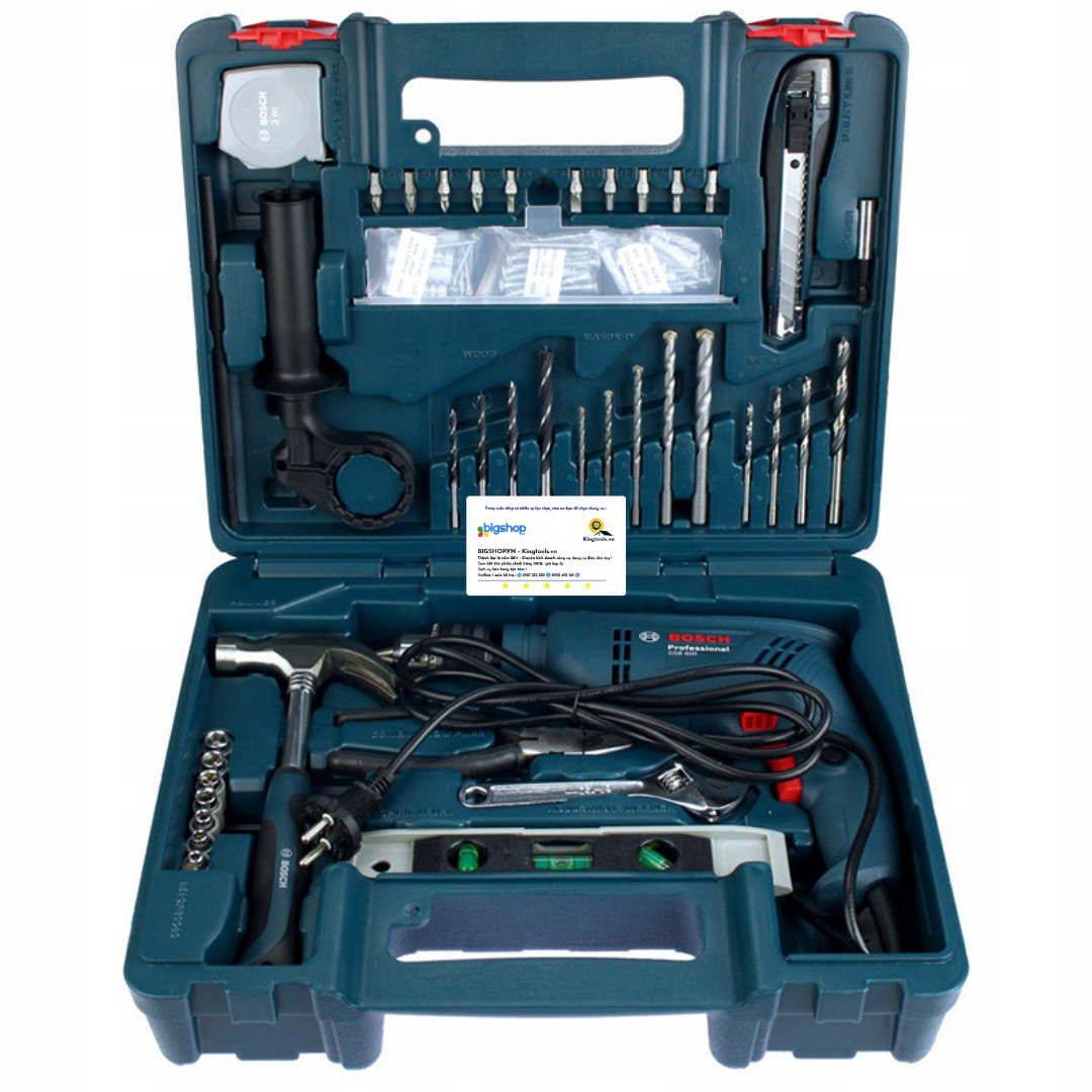Máy khoan động lực 600W Bosch GSB 600 (Set 100 phụ kiện)