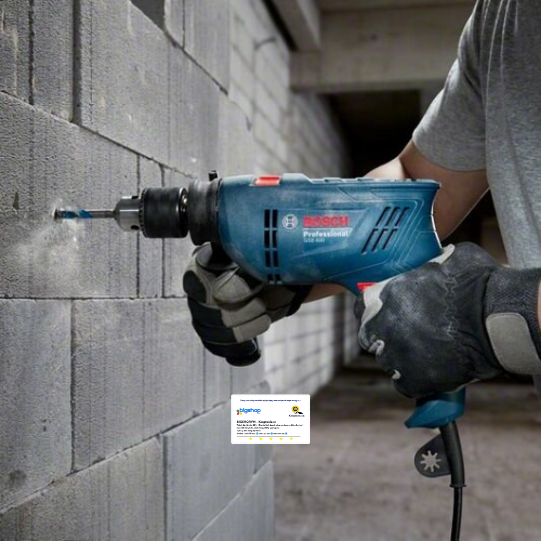 Máy khoan động lực 600W Bosch GSB 600 (Set 100 phụ kiện)