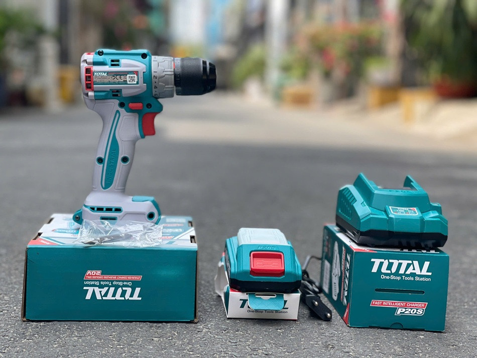 Máy khoan pin 13mm không chổi than Total TDLI206021