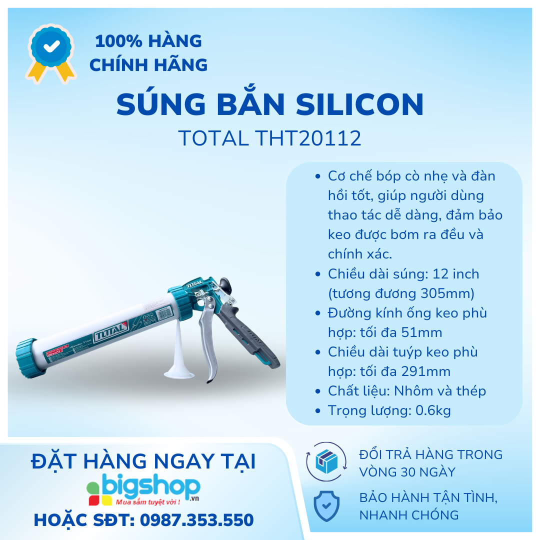 Súng bắn silicon Total THT20112 - 12 inch