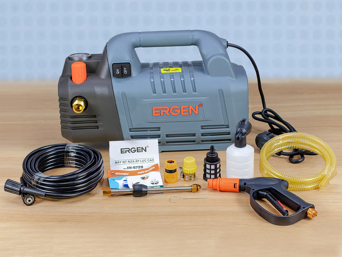Máy rửa xe Ergen EN-6729, có chỉnh áp, cs 2800W