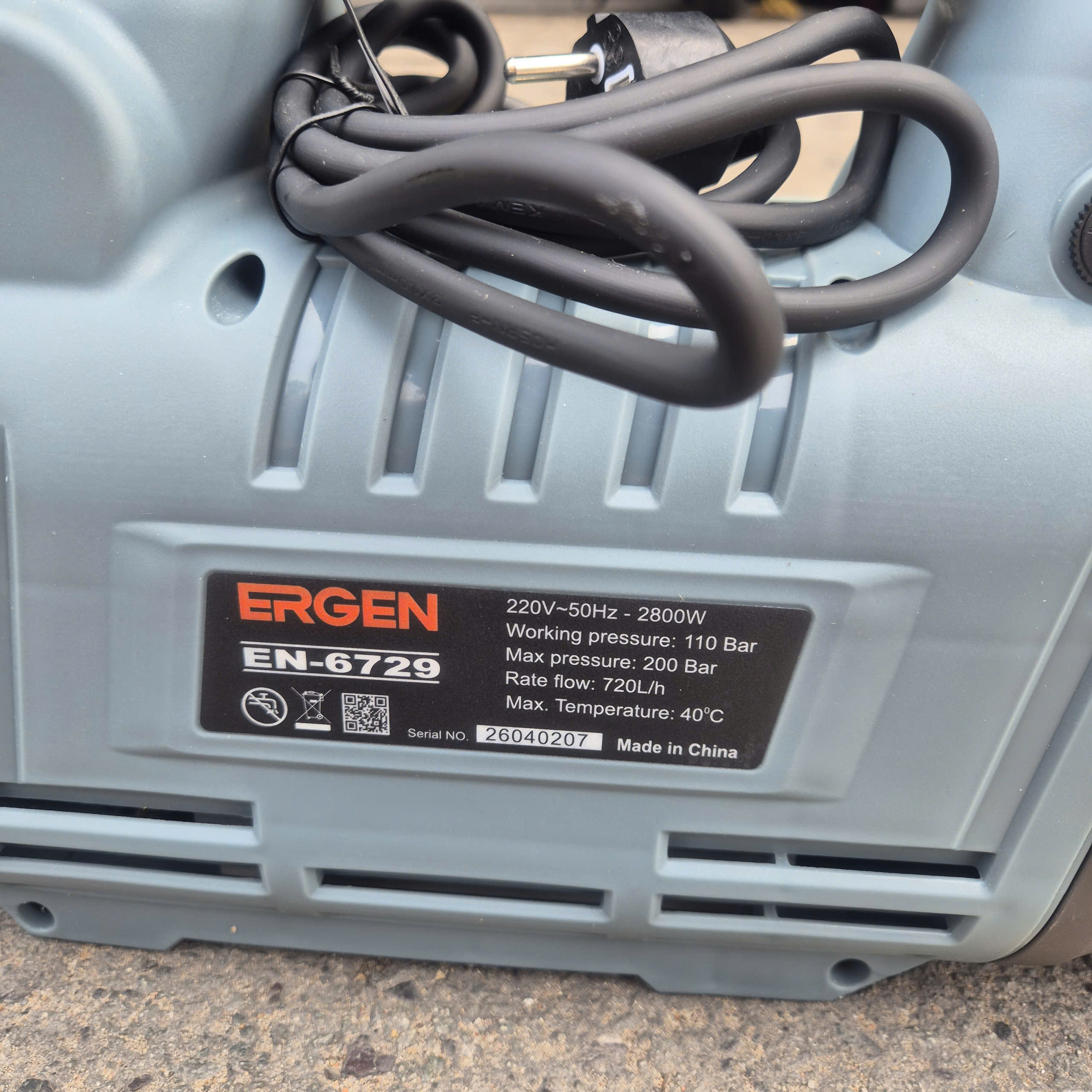 Máy rửa xe ERGEN EN-6729 (Có chỉnh áp, CS 2800W)