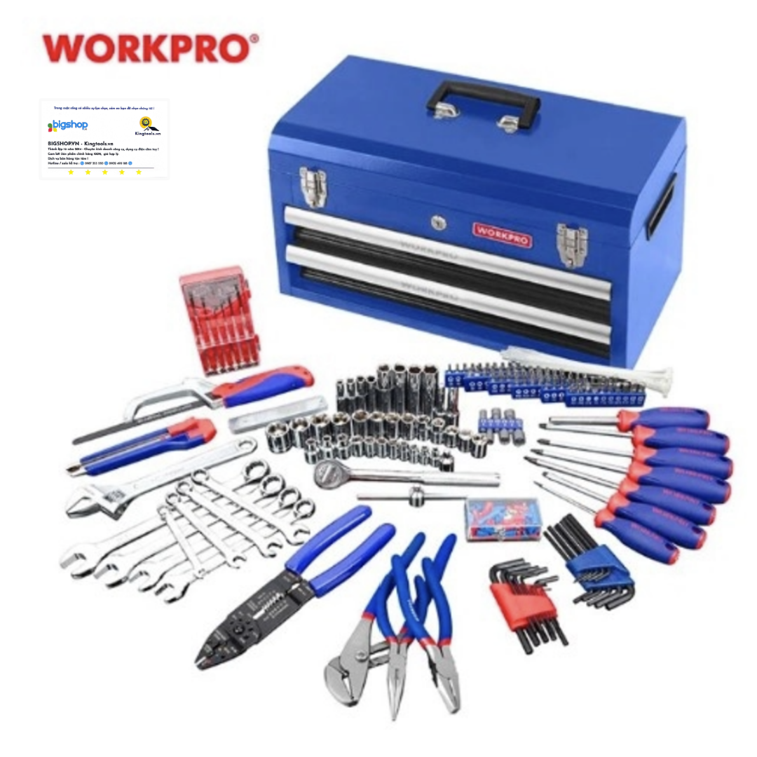Bộ công cụ cơ khí các loại có hộp đựng (1 SET = 239 cái) Workpro WP209033