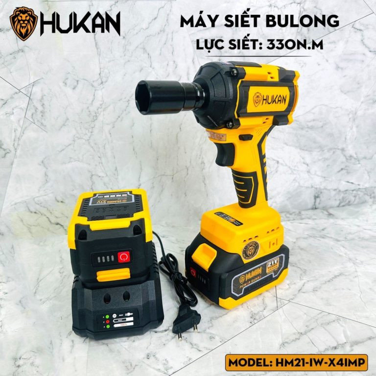 Máy siết bulong dùng pin Hukan HM21-IW-X4IMP ( Thân máy + 2 pin 3.0 + sạc ADT21)